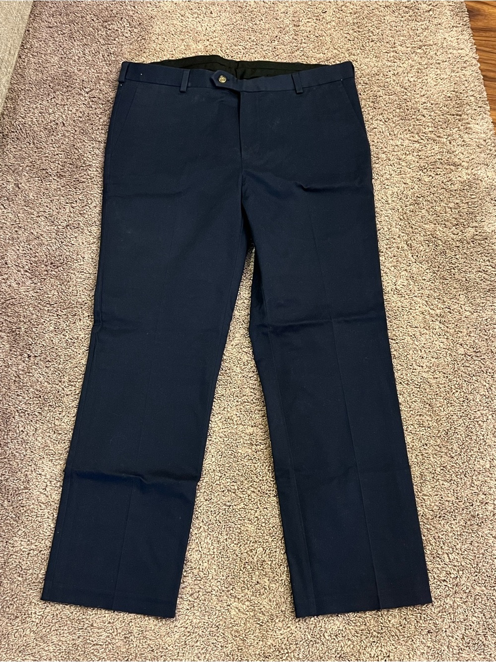 Roundtree & Yorke Navy Men's Dress Pants - Straight Leg